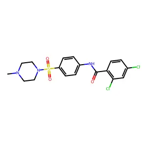 2,4-dichloro-N-{4-[(4-methyl-1-piperazinyl)sulfonyl]phenyl}benzamide structure
