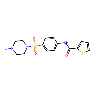 N-{4-[(4-methyl-1-piperazinyl)sulfonyl]phenyl}-2-thiophenecarboxamide structure