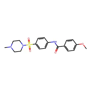 4-methoxy-N-{4-[(4-methyl-1-piperazinyl)sulfonyl]phenyl}benzamide structure