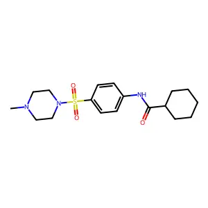 N-{4-[(4-methyl-1-piperazinyl)sulfonyl]phenyl}cyclohexanecarboxamide structure