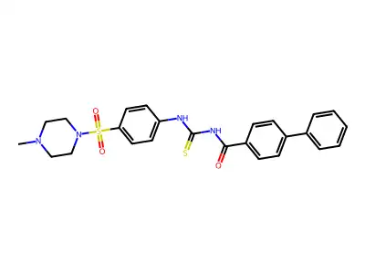 N-[[4-(4-methylpiperazin-1-yl)sulfonylphenyl]carbamothioyl]-4-phenylbenzamide structure