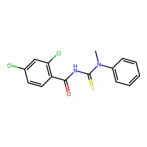2,4-dichloro-N-[methyl(phenyl)carbamothioyl]benzamide structure