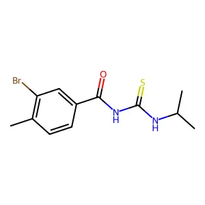 3-bromo-4-methyl-N-(propan-2-ylcarbamothioyl)benzamide structure