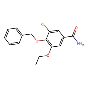 3-Chloro-5-ethoxy-4-phenylmethoxybenzamide structure