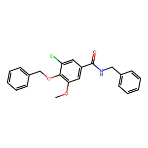 N-benzyl-4-(benzyloxy)-3-chloro-5-methoxybenzamide structure