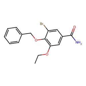 3-Bromo-5-ethoxy-4-phenylmethoxybenzamide structure