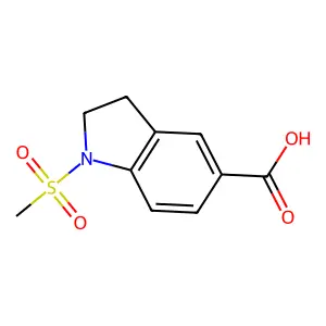 1-methanesulfonyl-2,3-dihydro-1H-indole-5-carboxylic acid structure