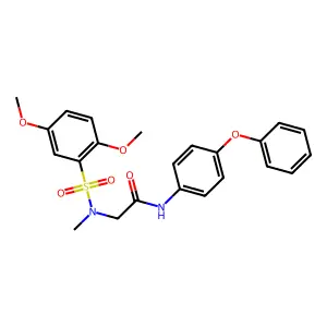 2-[(2,5-dimethoxyphenyl)sulfonyl-methylamino]-N-(4-phenoxyphenyl)acetamide structure