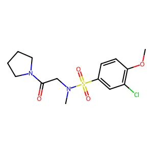3-chloro-4-methoxy-N-methyl-N-(2-oxo-2-pyrrolidin-1-ylethyl)benzenesulfonamide structure