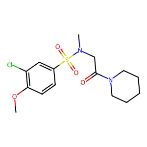 3-chloro-4-methoxy-N-methyl-N-(2-oxo-2-piperidin-1-ylethyl)benzenesulfonamide structure