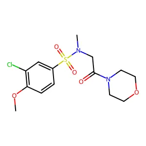 3-chloro-4-methoxy-N-methyl-N-(2-morpholin-4-yl-2-oxoethyl)benzenesulfonamide structure