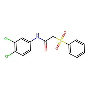 N-(3,4-dichlorophenyl)-2-(phenylsulfonyl)acetamide structure