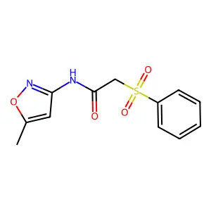 N-(5-methylisoxazol-3-yl)-2-(phenylsulfonyl)acetamide structure