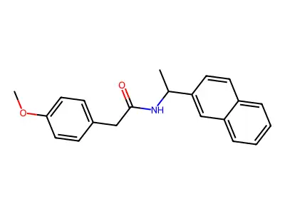2-(4-methoxyphenyl)-N-[1-(2-naphthyl)ethyl]acetamide structure