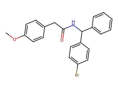 N-[(4-bromophenyl)-phenylmethyl]-2-(4-methoxyphenyl)acetamide structure