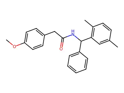 N-[(2,5-dimethylphenyl)(phenyl)methyl]-2-(4-methoxyphenyl)acetamide structure