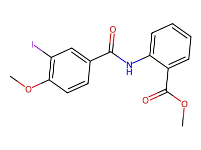 Methyl 2-[(3-iodo-4-methoxybenzoyl)amino]benzoate structure