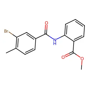 Methyl 2-[(3-bromo-4-methylbenzoyl)amino]benzoate structure