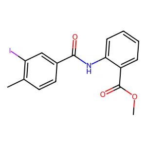 Methyl 2-[(3-iodo-4-methylbenzoyl)amino]benzoate structure