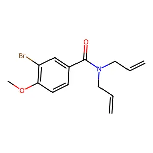 N,N-diallyl-3-bromo-4-methoxybenzamide structure