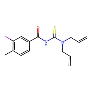 N-[bis(prop-2-enyl)carbamothioyl]-3-iodo-4-methylbenzamide structure
