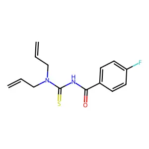 N-[bis(prop-2-enyl)carbamothioyl]-4-fluorobenzamide structure