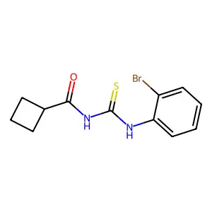 N-[(2-bromophenyl)carbamothioyl]cyclobutanecarboxamide structure