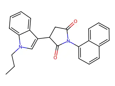 1-Naphthalen-1-yl-3-(1-propylindol-3-yl)pyrrolidine-2,5-dione structure