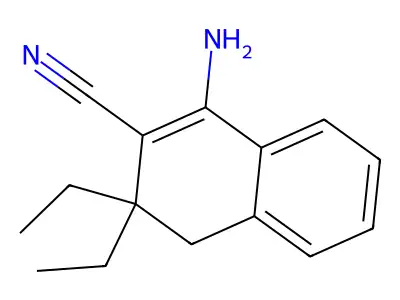 1-Amino-3,3-diethyl-3,4-dihydronaphthalene-2-carbonitrile structure