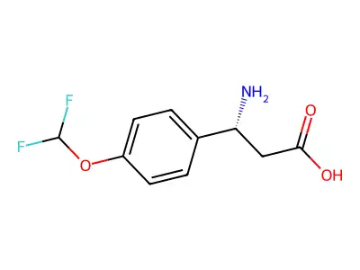 (3R)-3-amino-3-[4-(difluoromethoxy)phenyl]propanoic acid structure