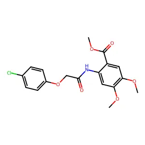 Methyl 2-{[(4-chlorophenoxy)acetyl]amino}-4,5-dimethoxybenzoate structure