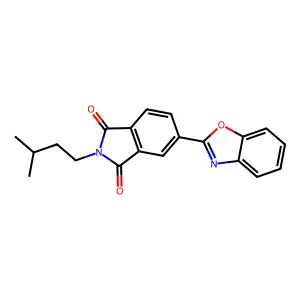 5-(1,3-Benzoxazol-2-yl)-2-(3-methylbutyl)isoindole-1,3-dione structure