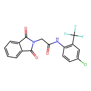 N-[4-chloro-2-(trifluoromethyl)phenyl]-2-(1,3-dioxoisoindol-2-yl)acetamide structure