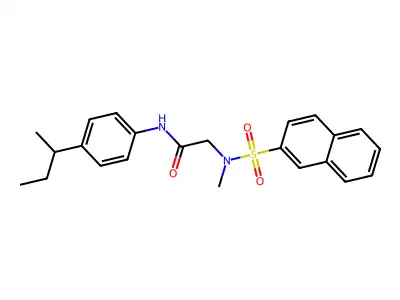 N-(4-butan-2-ylphenyl)-2-[methyl(naphthalen-2-ylsulfonyl)amino]acetamide structure