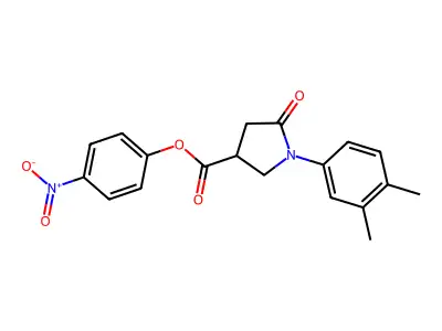 4-Nitrophenyl 1-(3,4-dimethylphenyl)-5-oxopyrrolidine-3-carboxylate structure