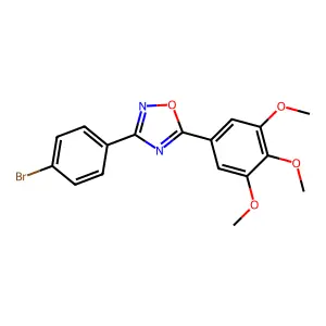3-(4-Bromophenyl)-5-(3,4,5-trimethoxyphenyl)-1,2,4-oxadiazole structure