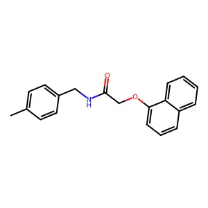 N-(4-甲基苄基)-2-(1-萘基oxy)乙酰胺 structure