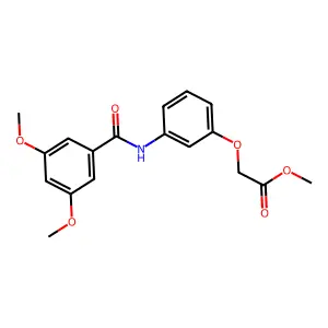 Methyl {3-[(3,5-dimethoxybenzoyl)amino]phenoxy}acetate structure