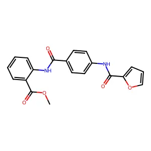 Methyl 2-[({4-[(furan-2-ylcarbonyl)amino]phenyl}carbonyl)amino]benzoate structure