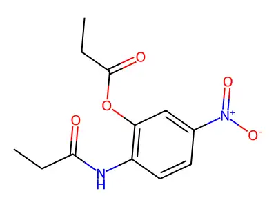 5-Nitro-2-(propanoylamino)phenyl propanoate structure