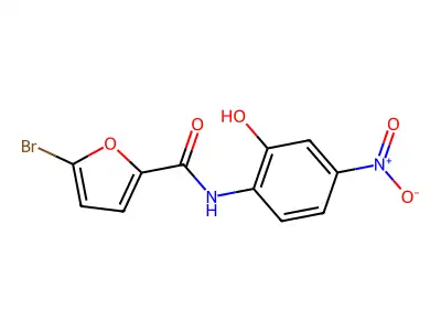 5-bromo-N-(2-hydroxy-4-nitrophenyl)furan-2-carboxamide structure