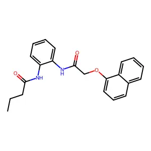 N-[2-[(2-naphthalen-1-yloxyacetyl)amino]phenyl]butanamide structure