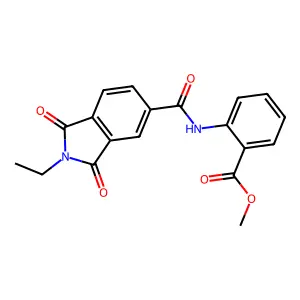 methyl 2-(2-ethyl-1,3-dioxoisoindoline-5-carboxamido)benzoate structure