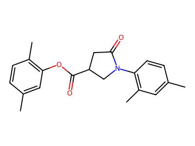 2,5-Dimethylphenyl 1-(2,4-dimethylphenyl)-5-oxopyrrolidine-3-carboxylate structure