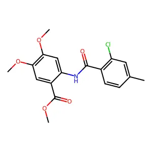Methyl 2-{[(2-chloro-4-methylphenyl)carbonyl]amino}-4,5-dimethoxybenzoate structure