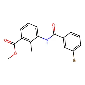 Methyl 3-{[(3-bromophenyl)carbonyl]amino}-2-methylbenzoate structure