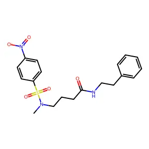 4-{methyl[(4-nitrophenyl)sulfonyl]amino}-N-(2-phenylethyl)butanamide structure