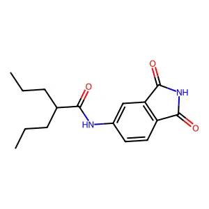 N-(1,3-dioxoisoindol-5-yl)-2-propylpentanamide structure