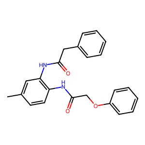 N-[5-methyl-2-[(2-phenoxyacetyl)amino]phenyl]-2-phenylacetamide structure