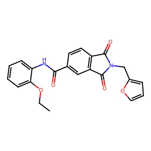N-(2-ethoxyphenyl)-2-(furan-2-ylmethyl)-1,3-dioxoisoindole-5-carboxamide structure